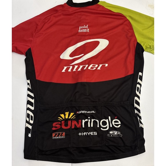 Niner Hayes Louis Garneau Mens Cycling Jersey Short Sleeve Red Black Yellow - Picture 12 of 16